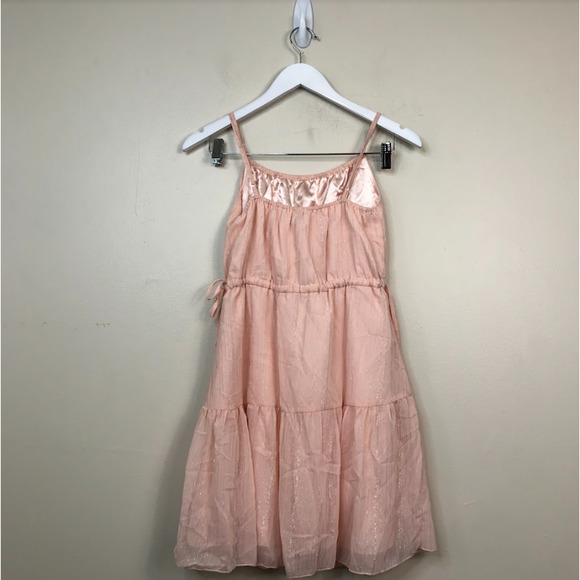 Q & A Women's Sleeveless Metallic Ruffle Hem A-Line Mini Dress Pink XS, $79 NWT - Picture 4 of 4